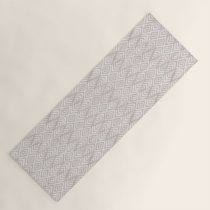 Feather Ikat - Taupe Yoga Mat Gallery Image 1