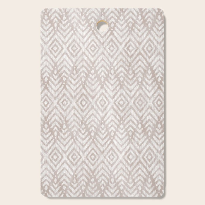 Feather Ikat - Taupe Cutting Board Gallery Image 1