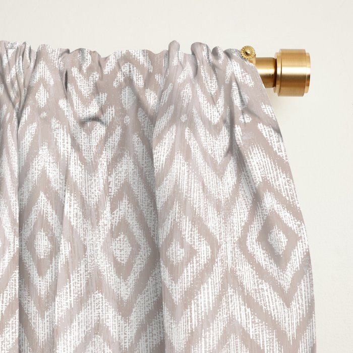 Feather Ikat - Taupe Window Curtain Gallery Image 2