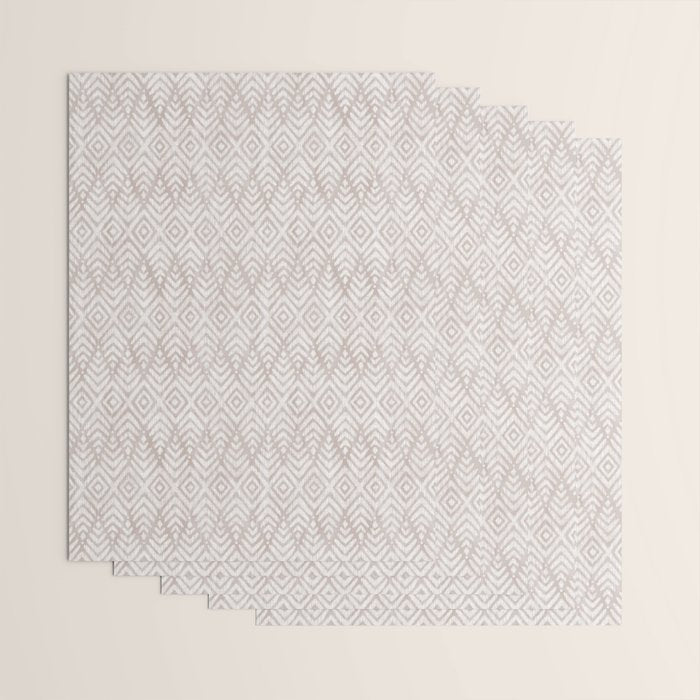 Feather Ikat - Taupe Wrapping Paper Gallery Image 3