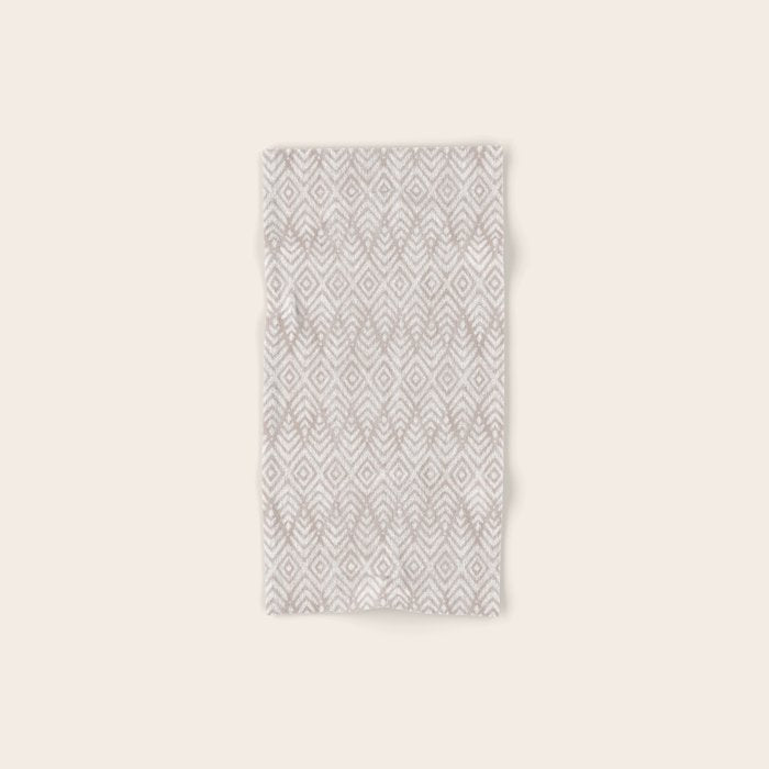 Feather Ikat - Taupe Bath Towel Gallery Image 1