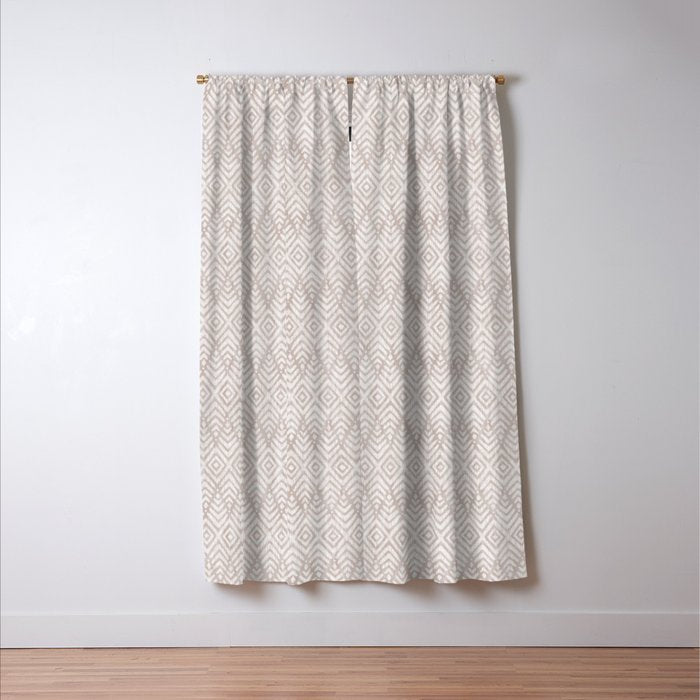 Feather Ikat - Taupe Window Curtain Gallery Image 3