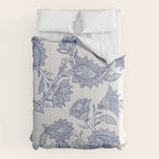 Oriental classic floral paisley - Delft Blue Comforter Gallery Image 6