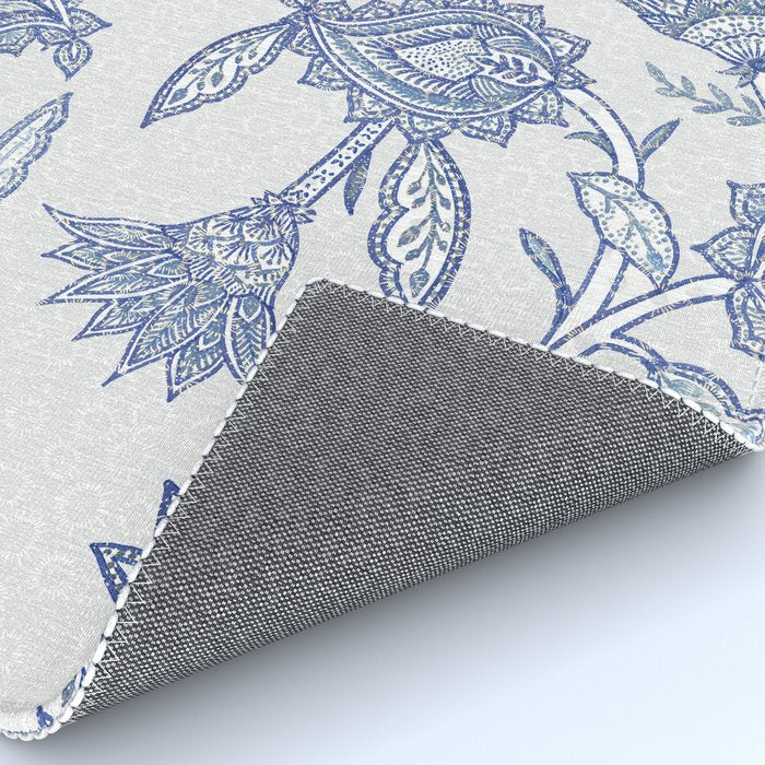 Oriental classic floral paisley - Delft Blue Rug Gallery Image 4