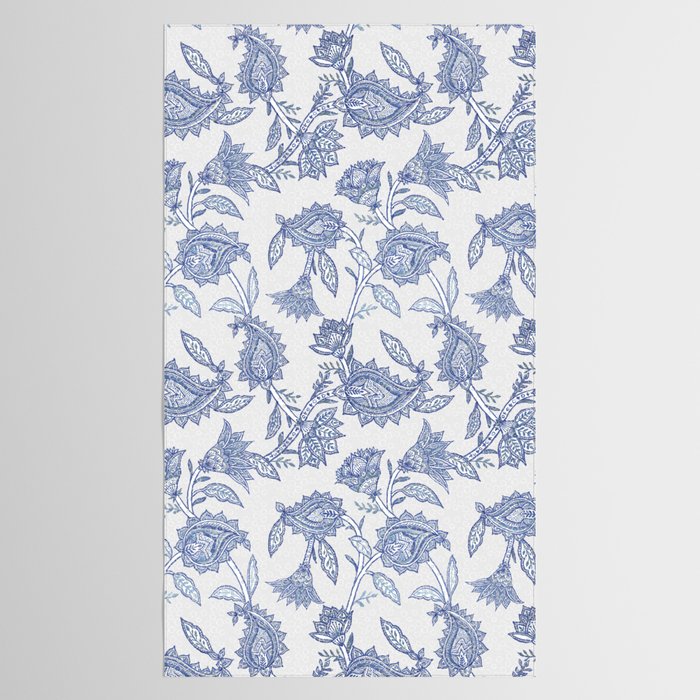 Oriental classic floral paisley - Delft Blue Tablecloth Gallery Image 2