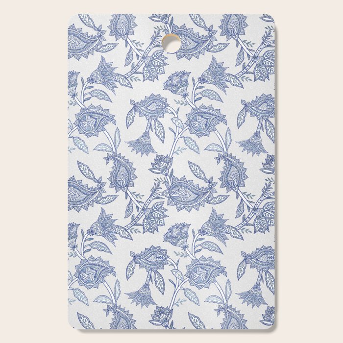 Oriental classic floral paisley - Delft Blue Cutting Board Gallery Image 1