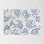 Oriental classic floral paisley - Delft Blue Rug Gallery Image 2