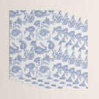 Oriental classic floral paisley - Delft Blue Wrapping Paper Gallery Image 3