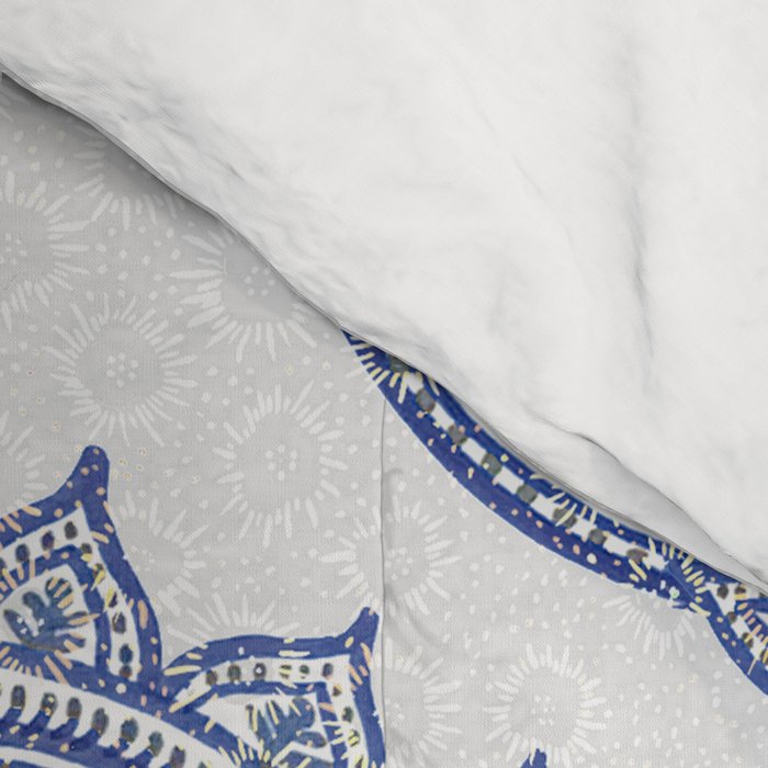 Oriental classic floral paisley - Delft Blue Comforter Gallery Image 4