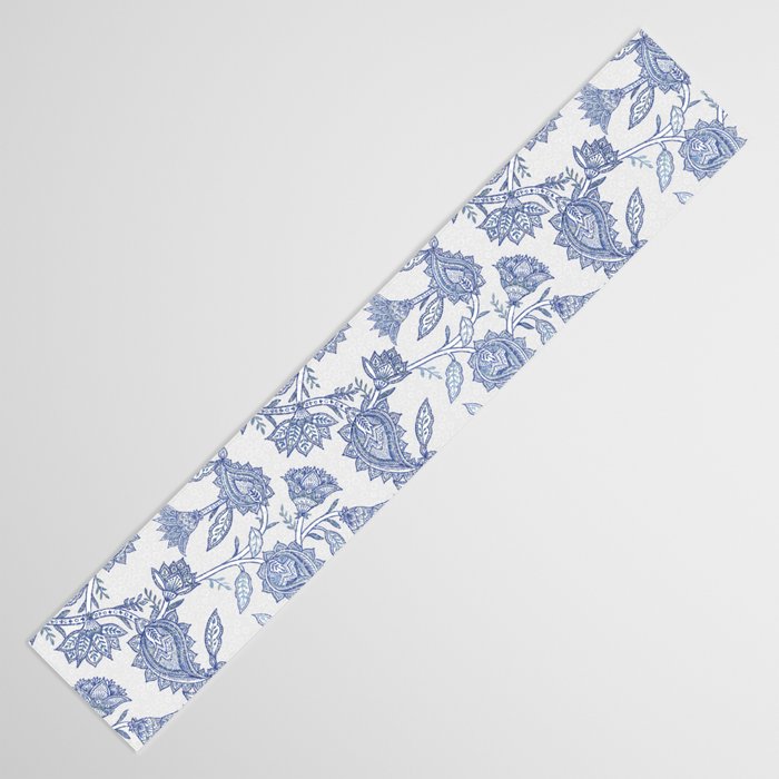 Oriental classic floral paisley - Delft Blue Table Runner Gallery Image 3