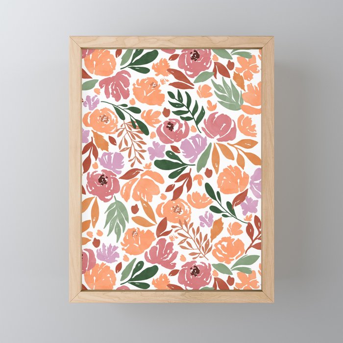 Simple colorful floral CWP Mini Art Print Gallery Image 1