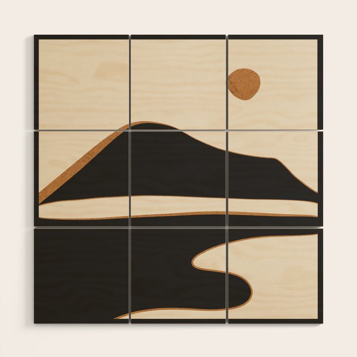 Minimalist Abstract Landscape 2 Wood Wall Art Gallery Image 1