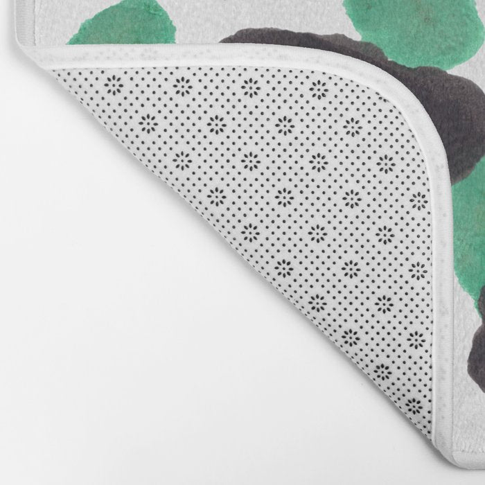 Green & Black Ink Blot Diagram Bath Mat Gallery Image 2
