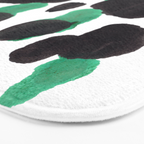 Green & Black Ink Blot Diagram Bath Mat Gallery Image 3