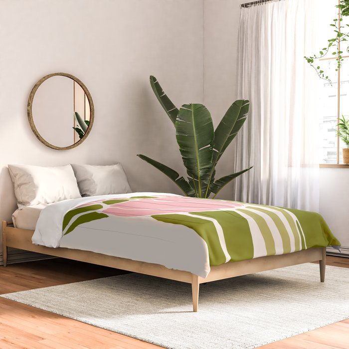 Pink Tulips Retro Flowers Comforter Gallery Image 2