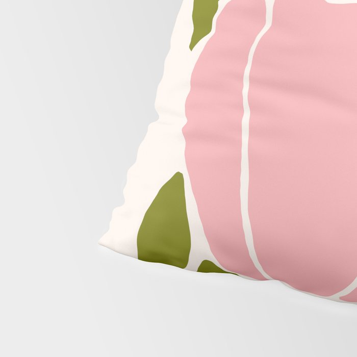 Pink Tulips Retro Flowers Pillow Sham Gallery Image 4