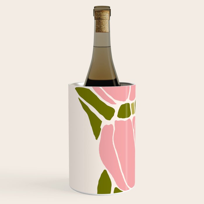 Pink Tulips Retro Flowers Wine Chiller Gallery Image 2
