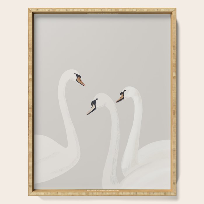 White Swans Serving Tray Gallery Image 1