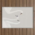 White Swans Outdoor Rug Gallery Image 1