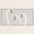 White Swans Desk Mat Gallery Image 3