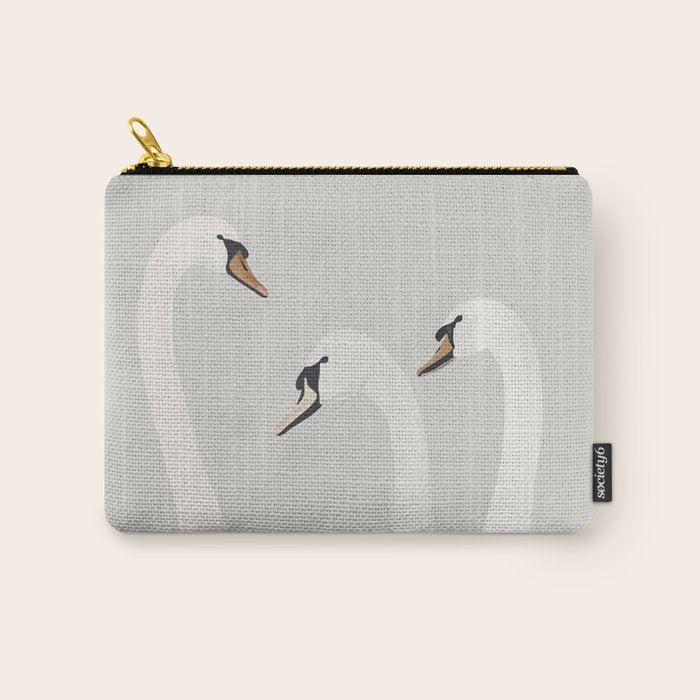 White Swans Carry All Pouch Gallery Image 1