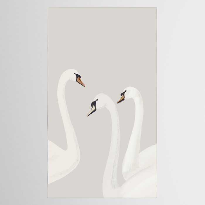 White Swans Tablecloth Gallery Image 2