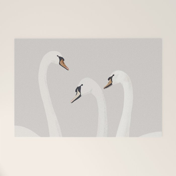 White Swans Welcome Mat Gallery Image 1