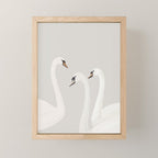White Swans Mini Art Print Gallery Image 1