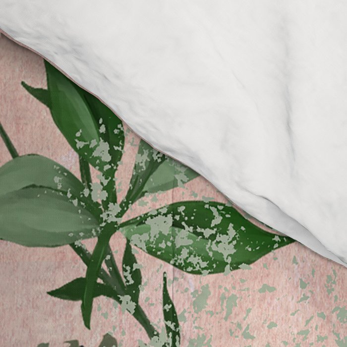 Chinoiserie Vintage Pink Peacocks flowers Grandmillennial Comforter Gallery Image 4