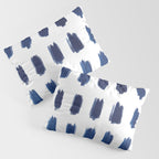 Indigo Abstract Brush Strokes | No. 6 Pillow Sham Gallery Image 3