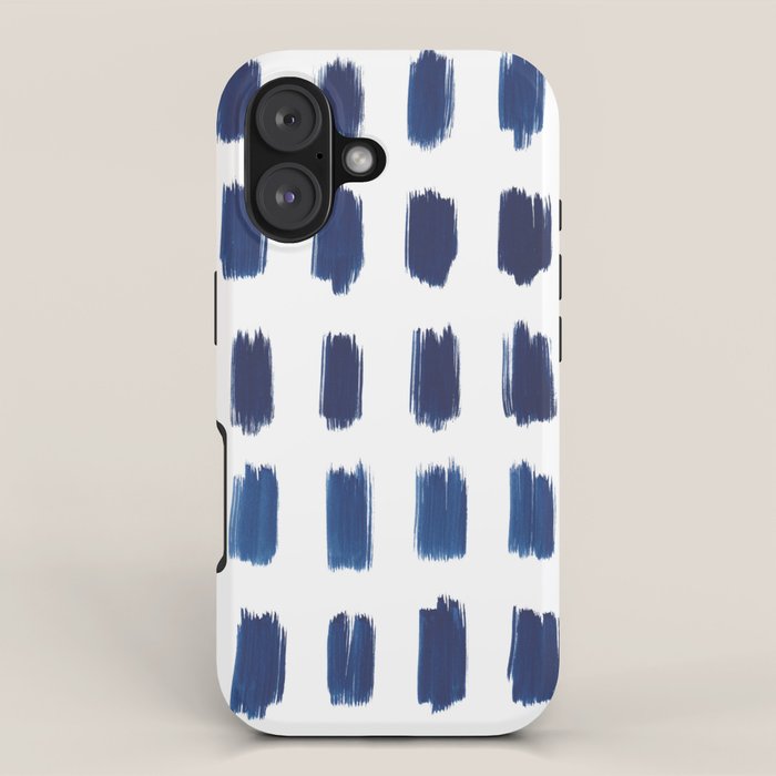 Indigo Abstract Brush Strokes | No. 6 iPhone Case Gallery Image 1