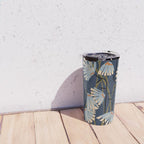 Linocut flower meadow blue Travel Mug Gallery Image 4