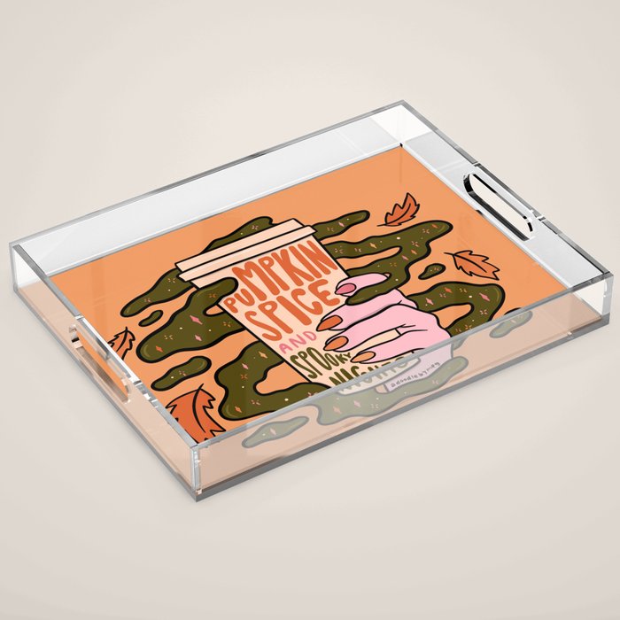 Pumpkin Spice and Spooky Nights Acrylic Tray Gallery Image 1