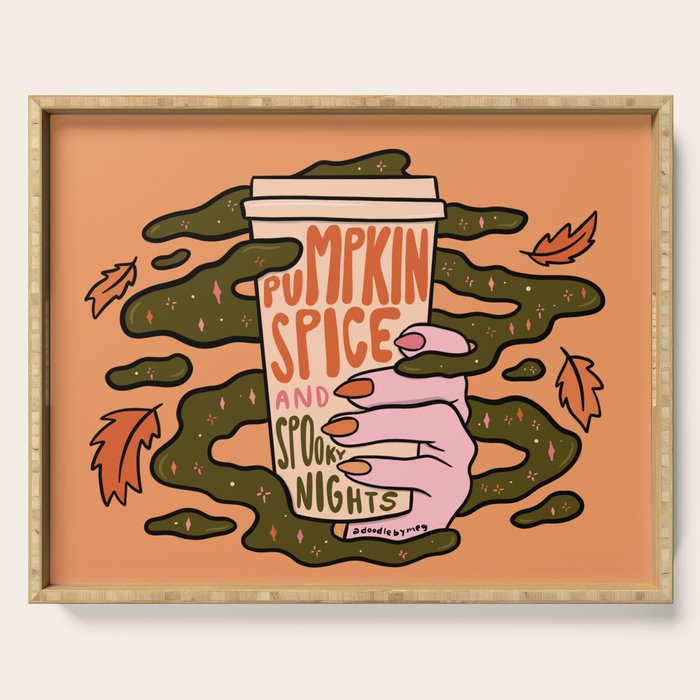 Pumpkin Spice and Spooky Nights Serving Tray Gallery Image 1