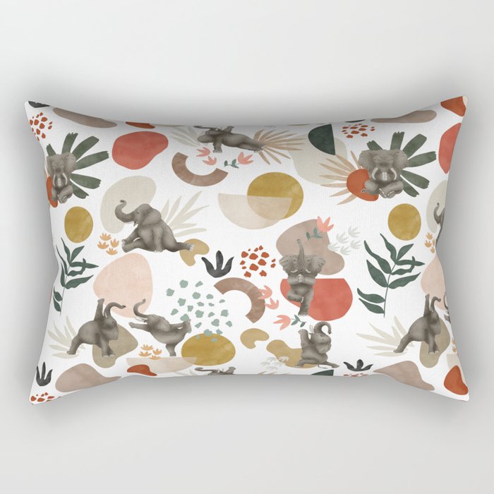Elephant yoga 01 Rectangular Pillow Gallery Image 2