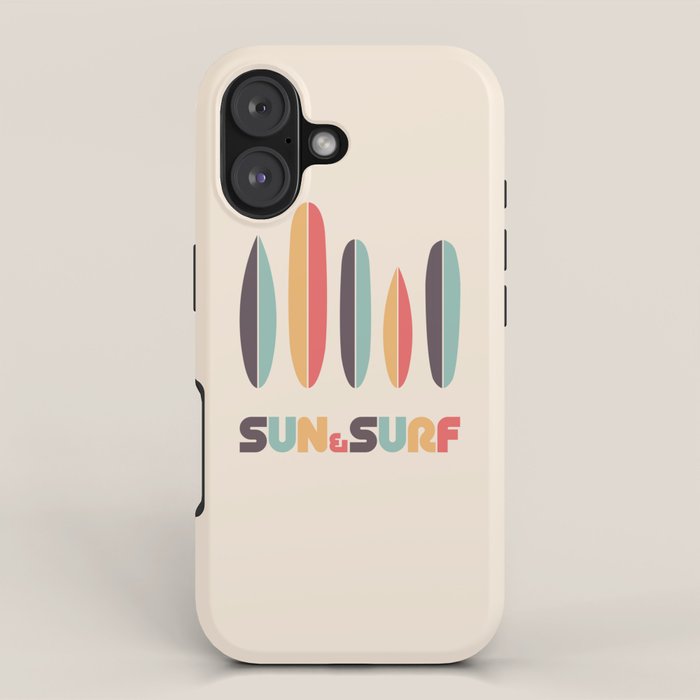 Sun & Surf Surfboards - Retro Rainbow iPhone Case Gallery Image 1