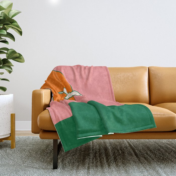 Soar - Pink Throw Blanket Gallery Image 1