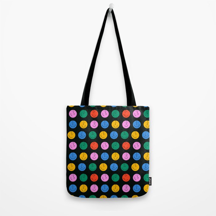 Colorful diverse people face cartoon pattern Tote Bag Gallery Image 2