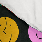 Colorful diverse people face cartoon pattern Comforter Gallery Image 4