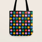 Colorful diverse people face cartoon pattern Tote Bag Gallery Image 1