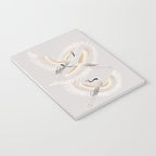 traditional Japanese cranes bright illustration Notebook Gallery Image 3