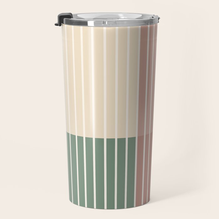 Color Block Line Abstract XXIII Travel Mug Gallery Image 3