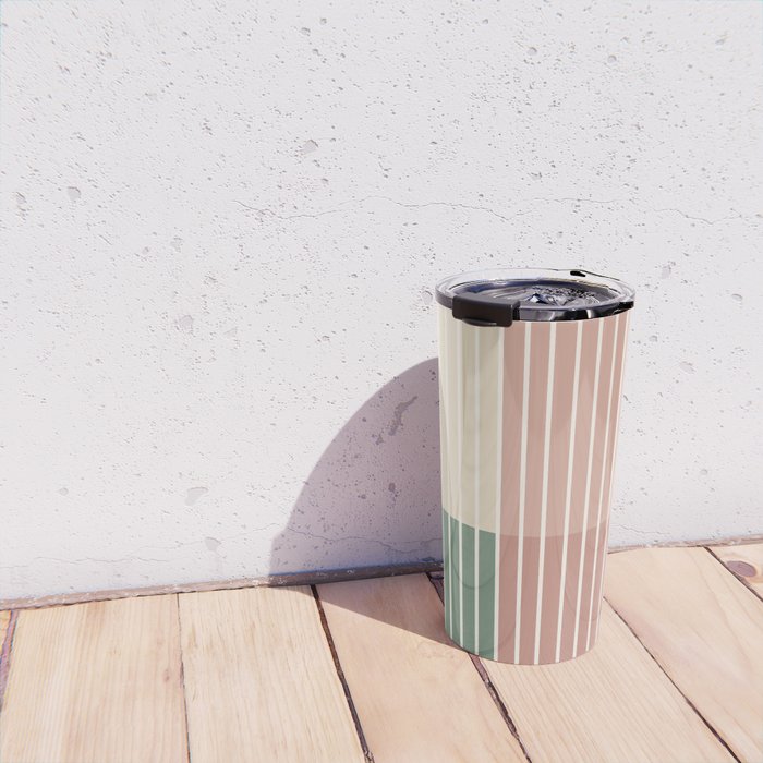 Color Block Line Abstract XXIII Travel Mug Gallery Image 4