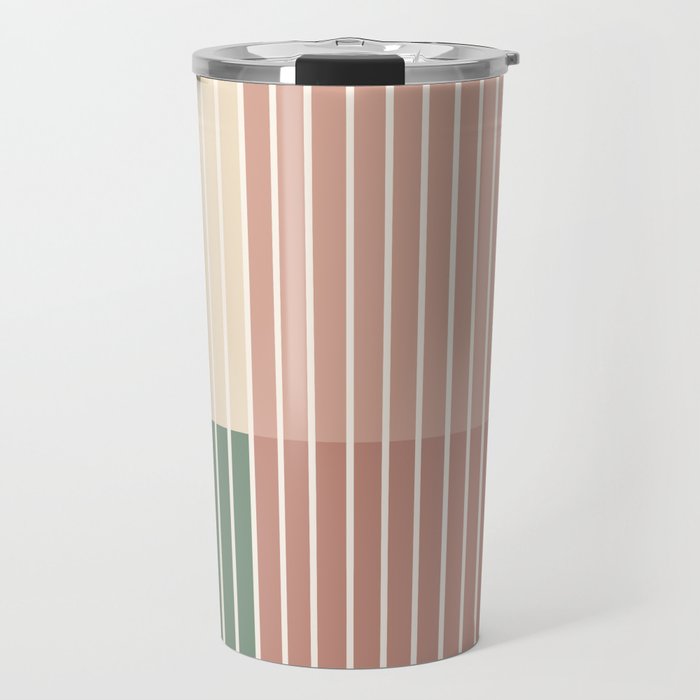 Color Block Line Abstract XXIII Travel Mug Gallery Image 1