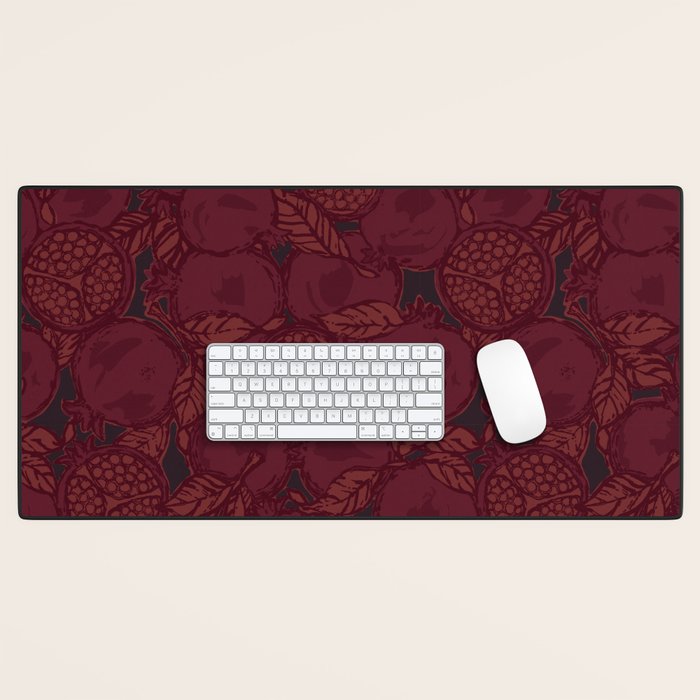 Red Pomegranates Desk Mat Gallery Image 1