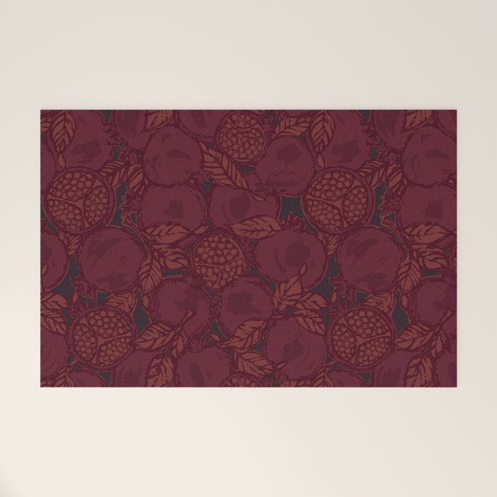 Red Pomegranates Welcome Mat Gallery Image 1