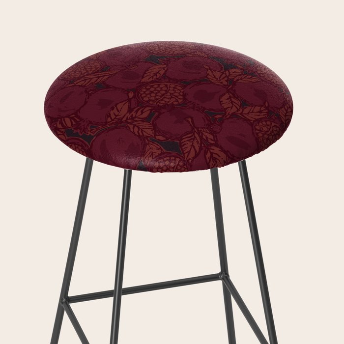 Red Pomegranates Stool Gallery Image 2