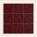 Red Pomegranates Wood Wall Art Gallery Image 1