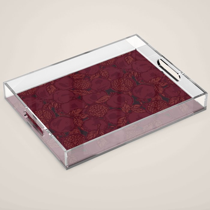 Red Pomegranates Acrylic Tray Gallery Image 1