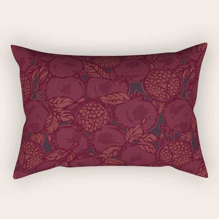 Red Pomegranates Rectangular Pillow Gallery Image 2